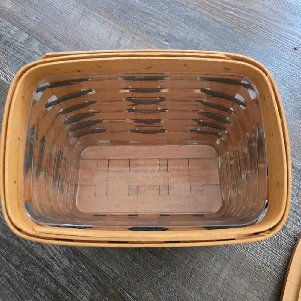 LONGABERGER SMALL RECIPE BASKET 2000 Lid Protector Woven Traditions